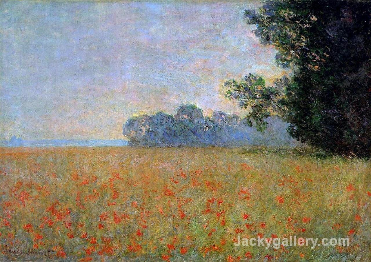 Oat and Poppy Field by Claude Monet paintings reproduction